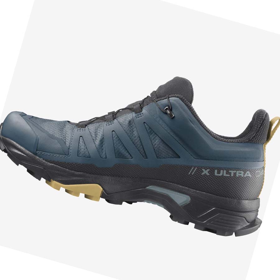 Salomon X ULTRA 4 GORE-TEX Túracipő Férfi Kék | HU 2037NWY